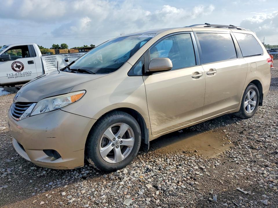 2011 Toyota Sienna VIN 5TDKK3DC4BS005968 COPART salvage auction — SIDE, Tx - Salvage Vehicle Title, sold $2,000 on 2026-07-13 (photo 1)