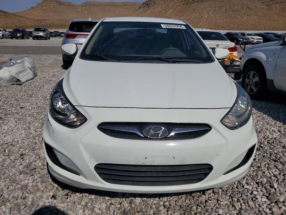 2012 Hyundai Accent VIN KMHCT4AE8CU116223 COPART salvage auction — REAR END, Nv - Salvage Title, sold $575 on 2026-07-06 (photo 5)