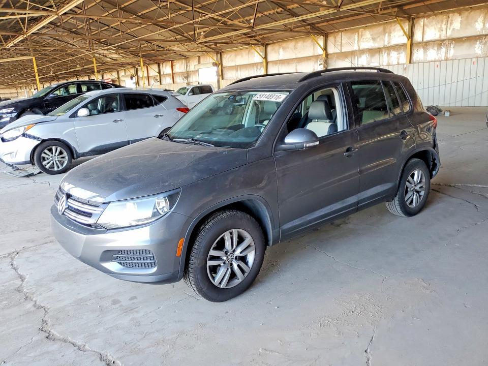 2016 Volkswagen Tiguan VIN WVGAV7AX1GW603004 COPART salvage auction — REAR END, Az - Cert Of Title - Salvage, sold $2,200 on 2026-07-27 (photo 1)