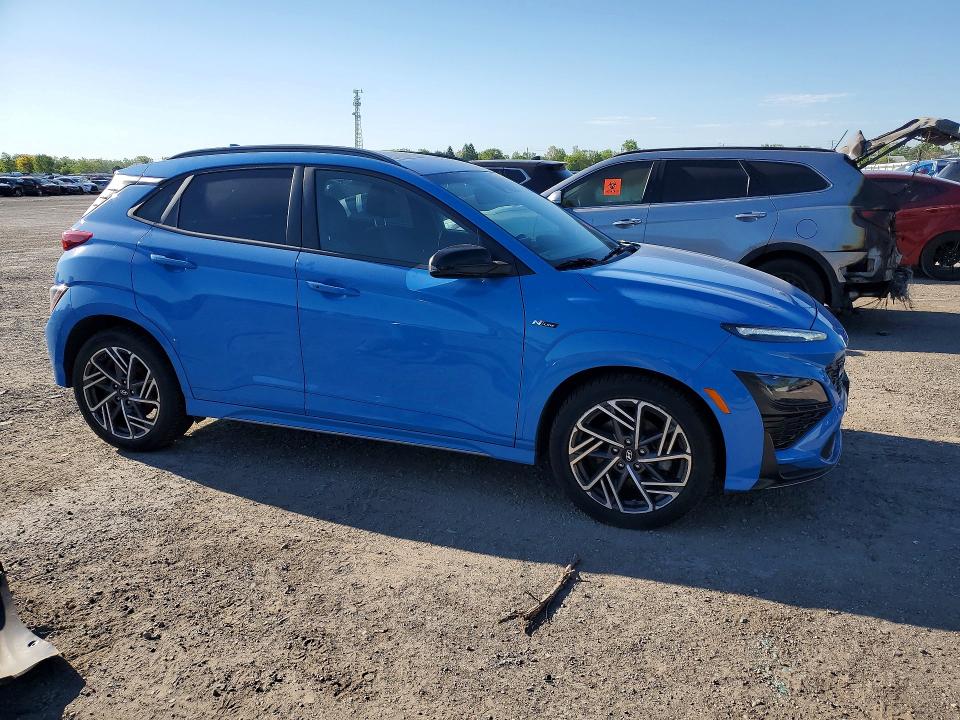 2022 Hyundai Kona VIN KM8K5CA37NU905061 COPART salvage auction — VANDALISM, On - Permit No Brand - Unfit, sold $8,000 on 2026-07-09 (photo 4)