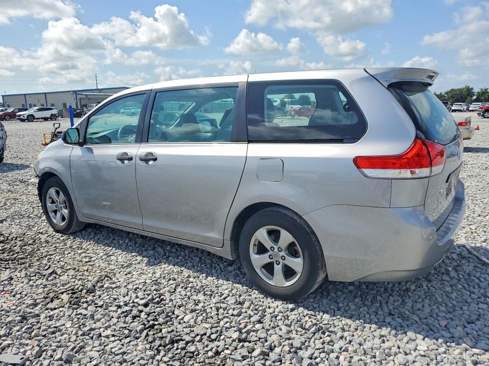 2012 Toyota Sienna VIN 5TDZK3DC6CS196583 COPART salvage auction — FRONT END, Fl - Cert Of Title Slvg Rebuildable, sold $1,150 on 2026-07-14 (photo 2)