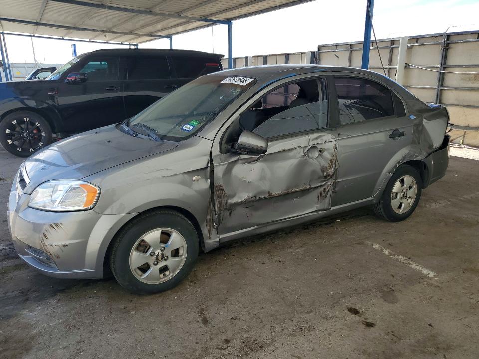 2007 Chevrolet Aveo VIN KL1TD56617B104447 COPART salvage auction — SIDE, Tx - Salvage Vehicle Title, sold $350 on 2026-07-24 (photo 1)
