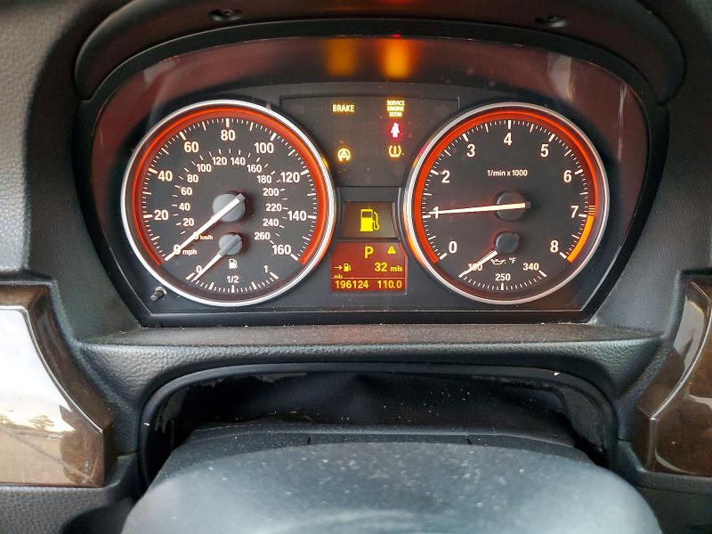 2009 BMW 3 series VIN WBAPM73559E190765 COPART salvage auction — FRONT END, TX - SALVAGE VEHICLE TITLE, sold $1,050 on 2026-07-24 (photo 9)