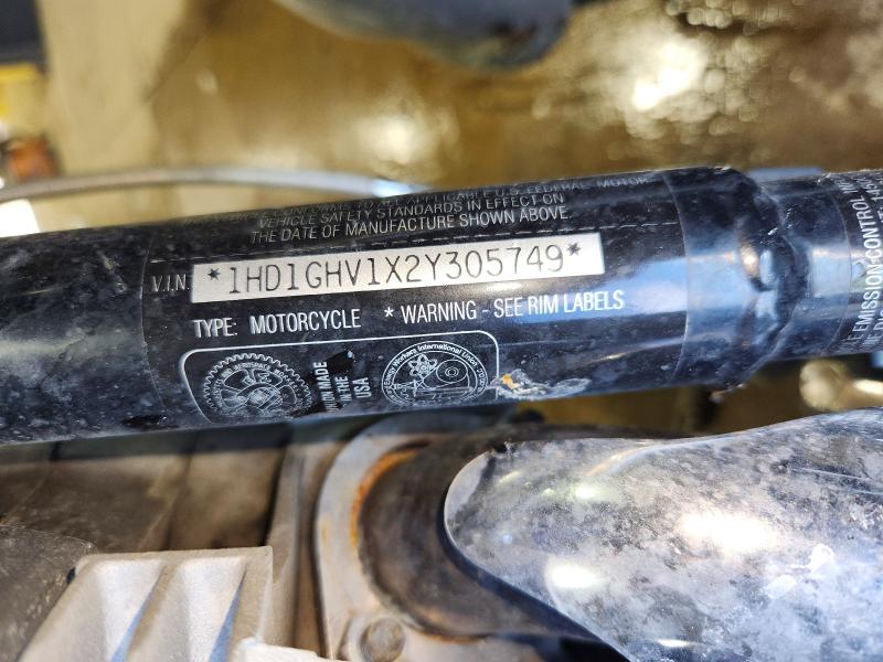 2002 Harley-davidson Fxd VIN 1HD1GHV1X2Y305749 COPART salvage auction — FRONT END, OH - CERT OF TITLE-SALVAGE, sold $750 on 2026-07-09 (photo 9)