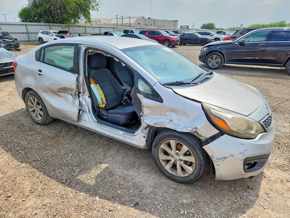 2012 Kia Rio VIN KNADN4A34C6044245 COPART salvage auction — SIDE, Tx - Salvage Vehicle Title, sold $500 on 2026-07-29 (photo 4)