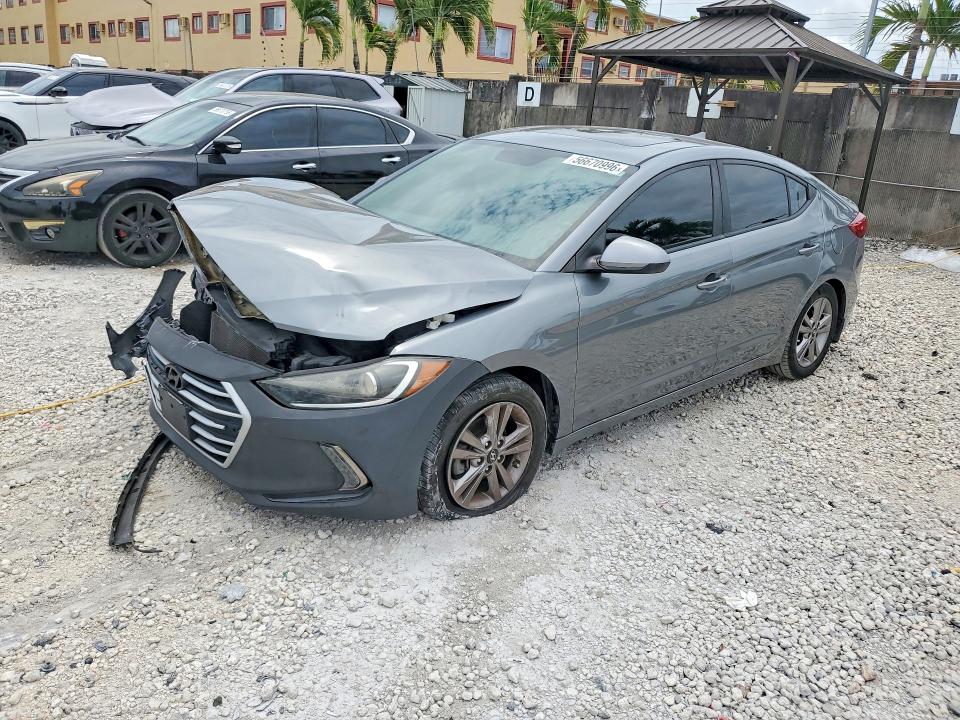 2018 Hyundai Elantra VIN KMHD84LF8JU594943 COPART salvage auction — FRONT END, Fl - Cert Of Title Slvg Rebuildable, sold $1,550 on 2026-07-24 (photo 1)