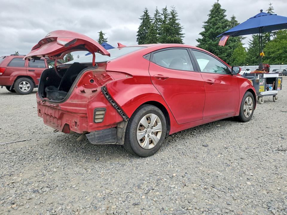 2016 Hyundai Elantra VIN KMHDH4AE6GU489224 COPART salvage auction — REAR END, Wa - Bill Of Sale, sold $925 on 2026-07-31 (photo 3)