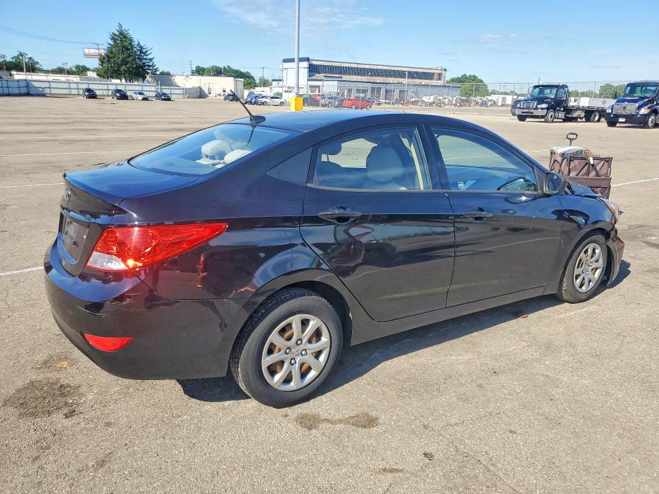 2013 Hyundai Accent VIN KMHCT4AE1DU448912 COPART salvage auction — FRONT END, Oh - Cert Of Title-Salvage, sold $80 on 2026-07-15 (photo 3)