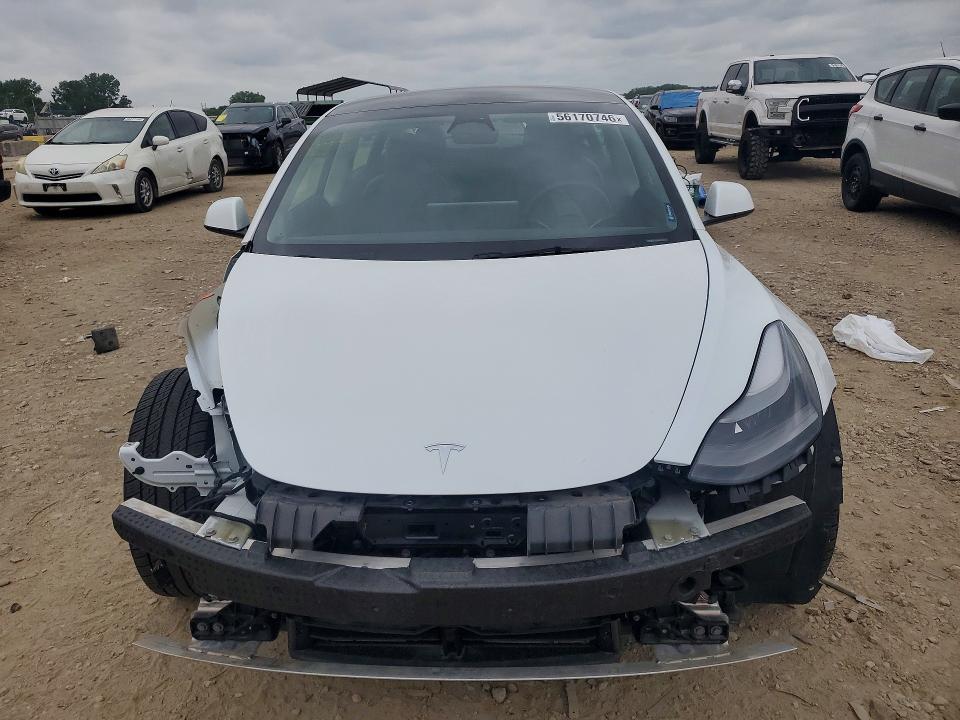 2023 Tesla Model 3 VIN 5YJ3E1EB6PF393576 COPART salvage auction — FRONT END, Ks - Cert Of Title-Salvage, sold $1,250 on 2026-07-30 (photo 5)