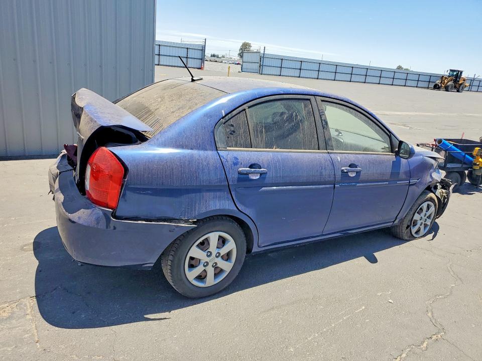 2011 Hyundai Accent VIN KMHCN4AC0BU613127 COPART salvage auction — REAR END, Ca - Salvage Certificate, sold $350 on 2026-07-09 (photo 3)