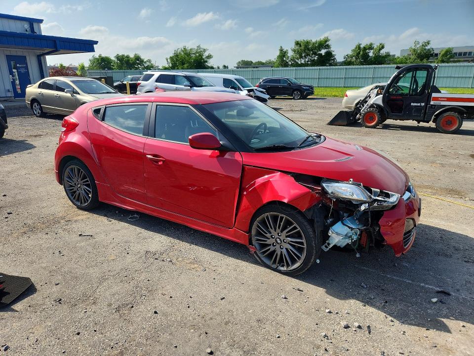 2013 Hyundai Veloster VIN KMHTC6AD3DU138442 COPART salvage auction — FRONT END, Wi - Junked Vehicle Bill Of Sale, sold $425 on 2026-07-14 (photo 4)