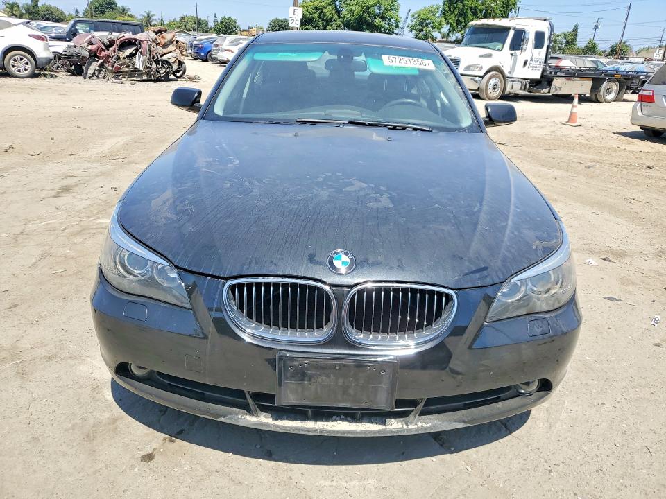 2007 BMW 5 series VIN WBANE73507CM53130 COPART salvage auction — REAR END, Ca - Salvage Certificate, sold $1,200 on 2026-07-13 (photo 5)