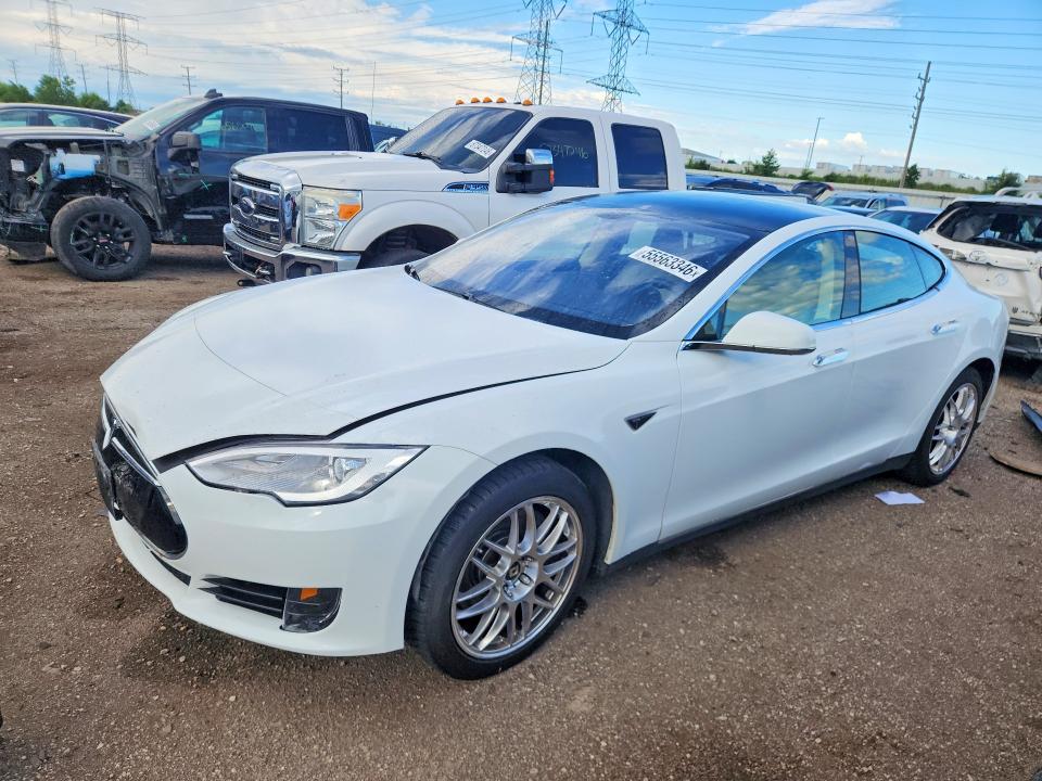 2014 Tesla Model s VIN 5YJSA1H15EFP45747 COPART salvage auction — FRONT END, Il - Salvage Certificate, sold $4,100 on 2026-07-21 (photo 1)