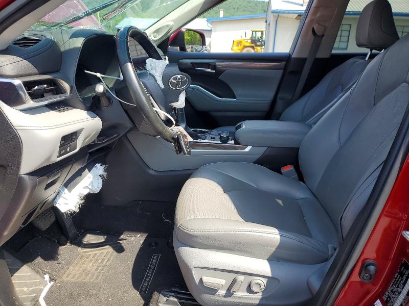 2023 Toyota Highlander VIN 5TDKDRBHXPS015035 COPART salvage auction — FRONT END, Pa - Certificate Of Salvage, sold $9,600 on 2026-07-28 (photo 7)
