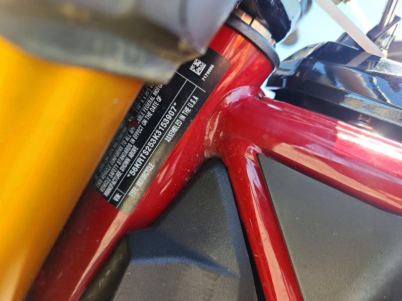 2019 Indian motorcycle co. Ftr VIN 56KRTS253K3153907 COPART salvage auction — FRONT END, CA - SALVAGE CERTIFICATE, sold $2,700 on 2026-07-02 (photo 9)