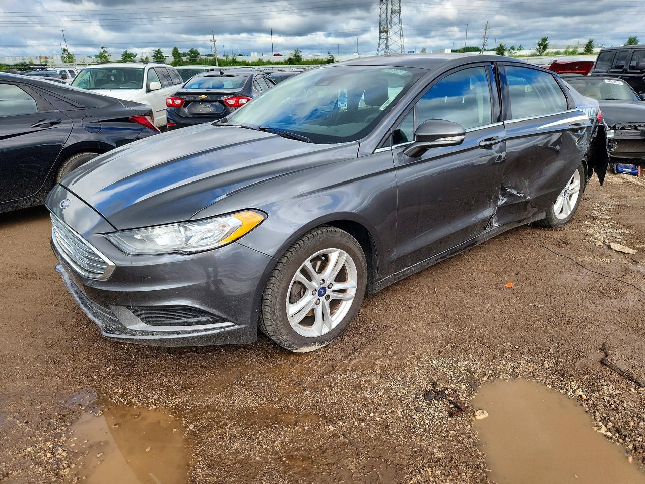 2018 Ford Fusion VIN 3FA6P0HD7JR189105 COPART salvage auction — Rear End, IL - SALVAGE CERTIFICATE, sold $1,100 on 2026-07-09 (photo 1)