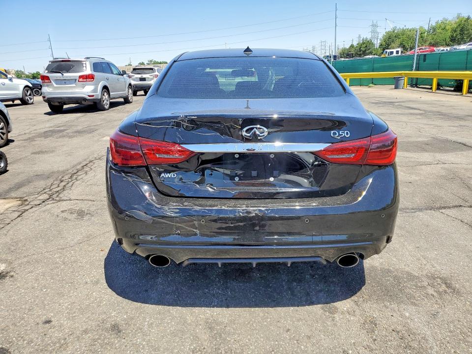 2022 Infiniti Q50 VIN JN1EV7BR3NM340273 COPART salvage auction — REAR END, CO - CERTIFICATE OF TITLE (P), sold $7,200 on 2026-07-28 (photo 6)