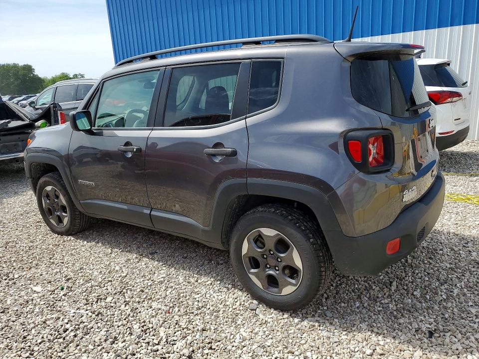 2018 Jeep Renegade VIN ZACCJBAB4JPH35663 COPART salvage auction — FRONT END, ID - SALVAGE CERTIFICATE OF TITLE, sold $2,100 on 2026-07-22 (photo 2)