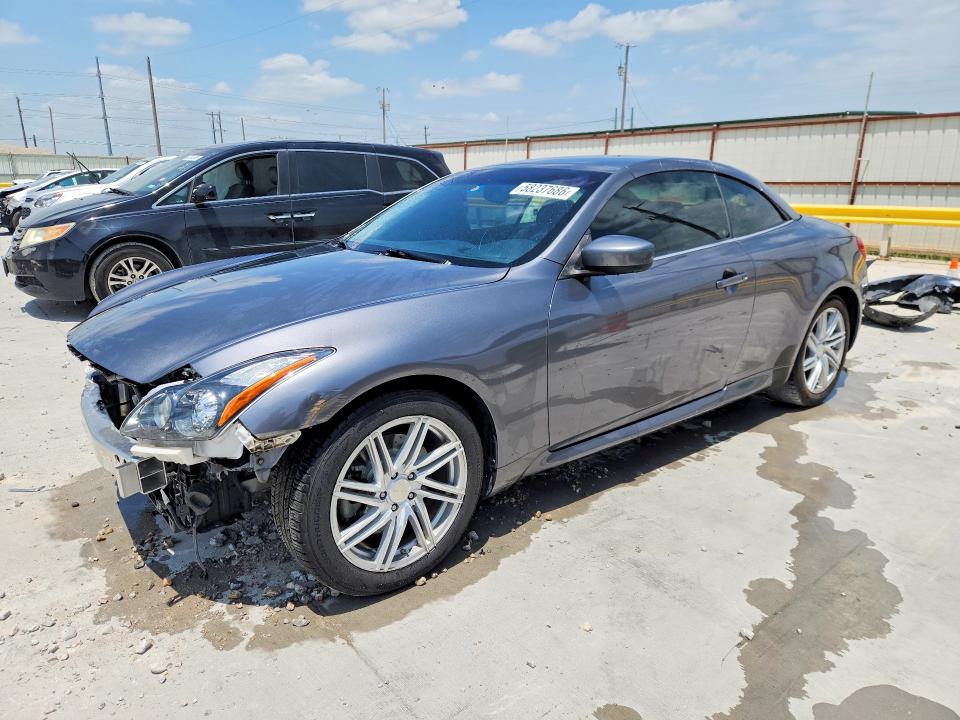 2012 Infiniti G VIN JN1CV6FE2CM200639 COPART salvage auction — FRONT END, Tx - Salvage Vehicle Title, sold $2,650 on 2026-07-28 (photo 1)