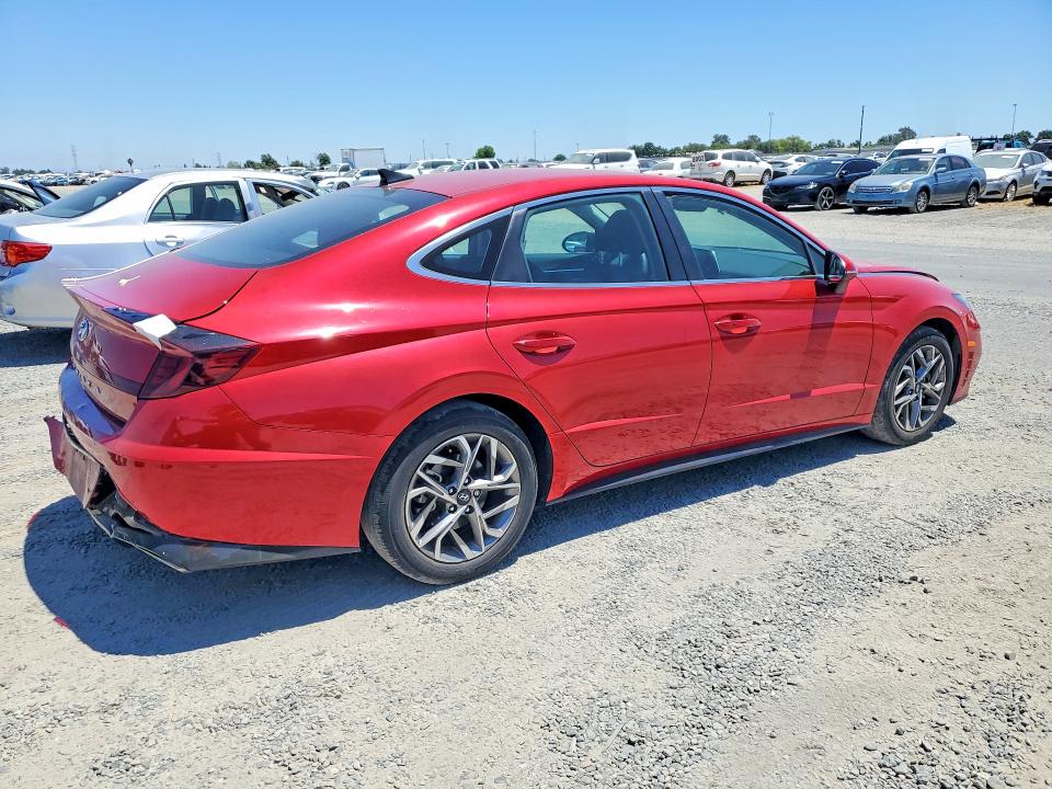 2021 Hyundai Sonata VIN KMHL64JA8MA164442 COPART salvage auction — REAR END, Ca - Salvage Certificate, sold $2,300 on 2026-07-28 (photo 3)