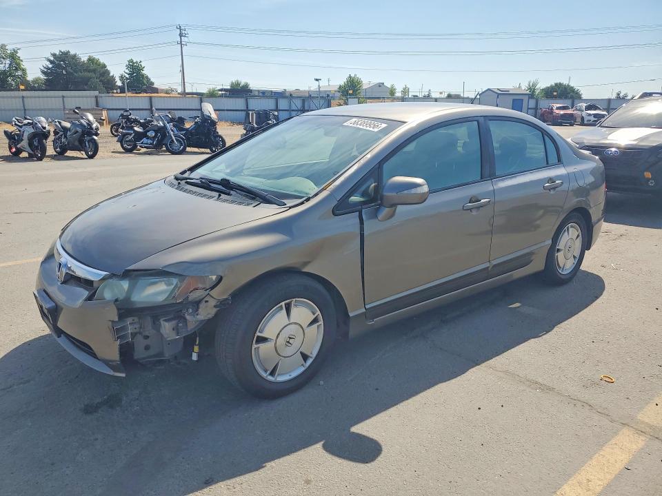 2008 Honda Civic hybrid VIN JHMFA36228S006687 COPART salvage auction — FRONT END, Id - Salvage Certificate Of Title, sold $325 on 2026-07-09 (photo 1)
