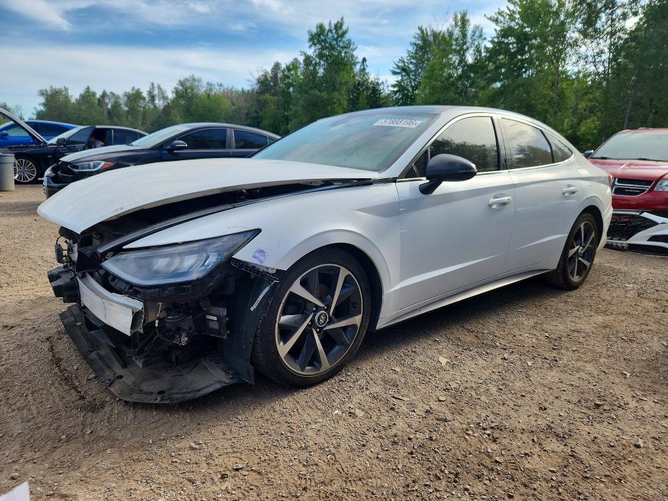 2021 Hyundai Sonata VIN 5NPEJ4J24MH067414 COPART salvage auction — FRONT END, On - Permit Salvage, sold $3,300 on 2026-07-14 (photo 1)