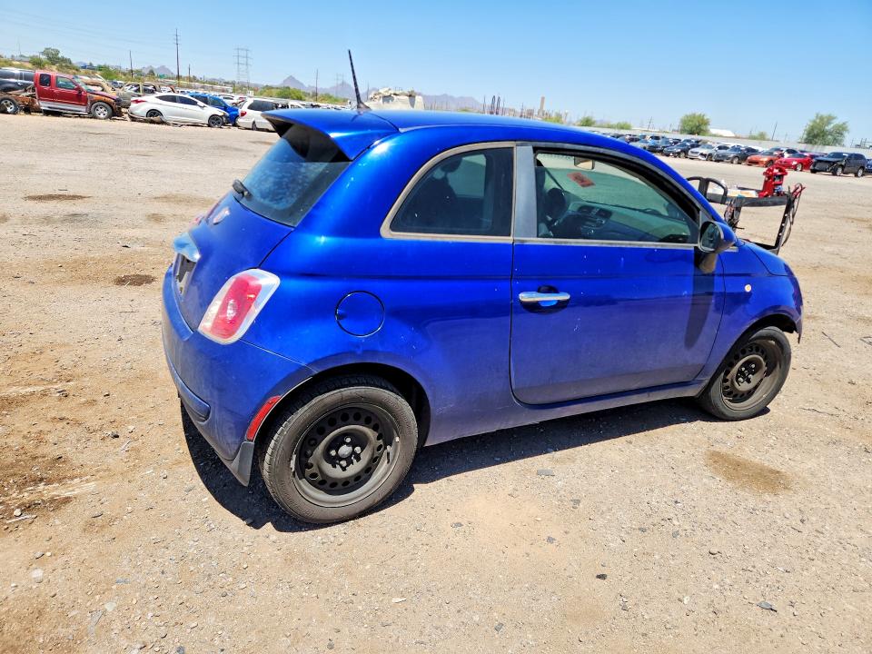2013 Fiat 500 VIN 3C3CFFARXDT628771 COPART salvage auction — FRONT END, Az - Cert Of Title - Salvage, sold $300 on 2026-07-17 (photo 3)