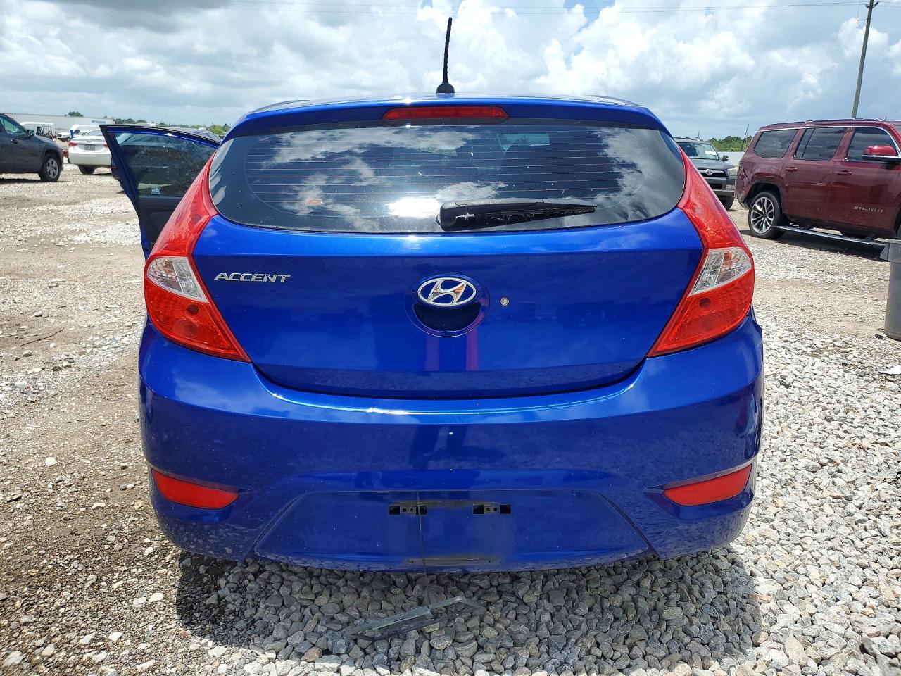 2013 Hyundai Accent VIN KMHCT5AE2DU118878 COPART salvage auction — Front End, TX - SALVAGE VEHICLE TITLE, sold $625 on 2026-07-09 (photo 6)