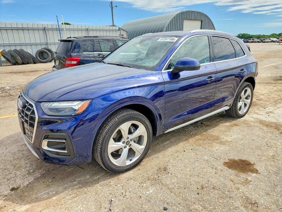 2021 Audi Q5 VIN WA1CAAFY8M2007411 COPART salvage auction — REAR END, Ks - Cert Of Title-Salvage, sold $17,100 on 2026-07-22 (photo 1)