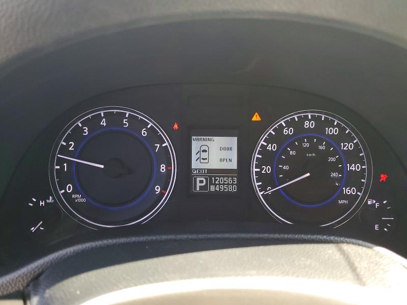 2015 Infiniti VIN JN1CV6AP3FM501854 COPART salvage auction — FRONT END, Nv - Salvage Title, sold $150 on 2026-07-21 (photo 9)