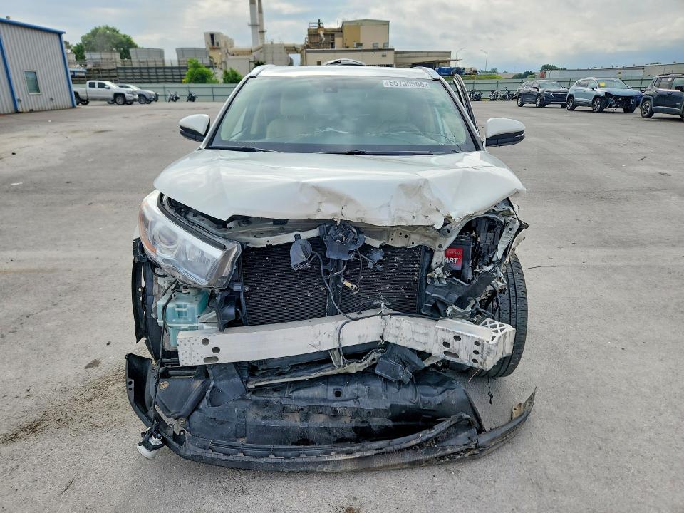 2015 Toyota Highlander VIN 5TDYKRFHXFS078712 COPART salvage auction — FRONT END, Ok - Cert Of Title-Salvage, sold $3,650 on 2026-07-15 (photo 5)