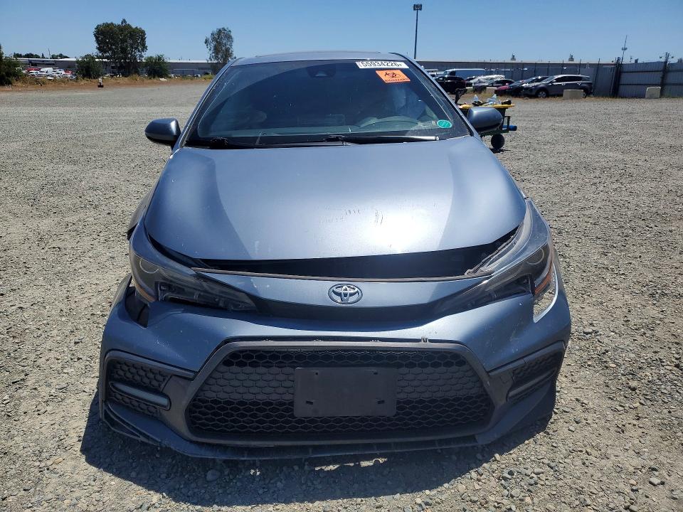2021 Toyota Corolla VIN JTDP4MCE7MJ058012 COPART salvage auction — FRONT END, Ca - Salvage Certificate, sold $3,700 on 2026-07-14 (photo 5)