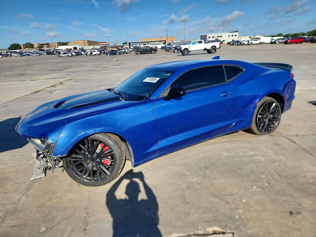 2021 Chevrolet Camaro VIN 1G1FF1R73M0117150 COPART salvage auction — Front End, TX - CERT OF TITLE-REBUILT SALVAGE (P), sold $7,900 on 2026-07-08 (photo 1)