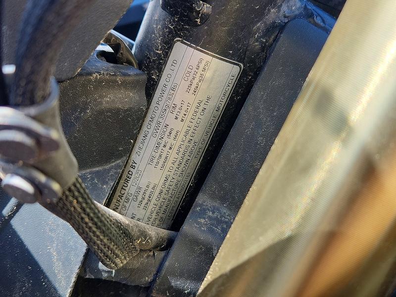 2024 Cf moto 450ss VIN LCEPESLA1R6003161 COPART salvage auction — SIDE, TX - SALVAGE VEHICLE TITLE, sold $1,050 on 2026-07-09 (photo 9)