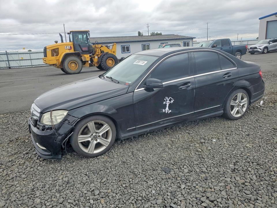 2011 Mercedes-benz C class VIN WDDGF8BB9BR184059 COPART salvage auction — FRONT END, WA - BILL OF SALE, sold $375 on 2026-07-08 (photo 1)
