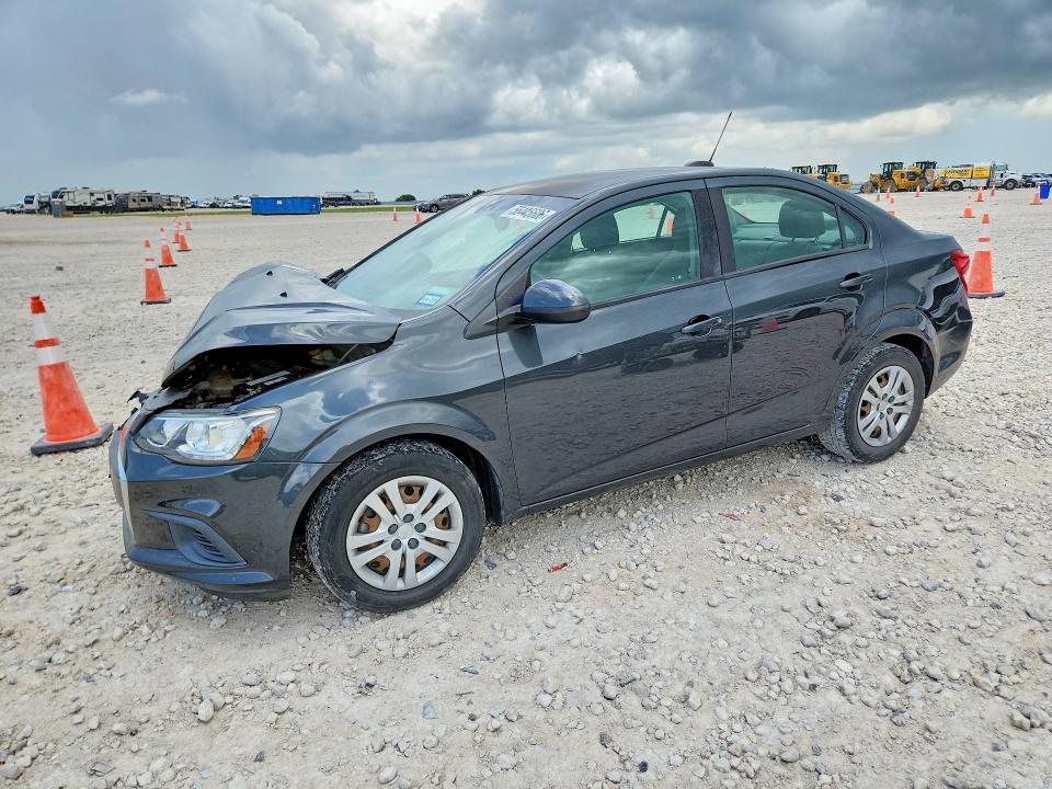 2019 Chevrolet SONIC VIN 1G1JB5SB4K4136985 COPART salvage auction — FRONT END, Tx - Salvage Vehicle Title, sold $175 on 2026-07-09 (photo 1)