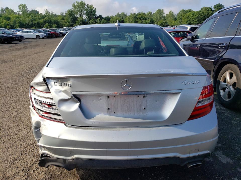 2012 Mercedes-benz C class VIN WDDGF8BB8CR234774 COPART salvage auction — REAR END, Ct - Cert Of Title-Salvage, sold $1,050 on 2026-07-02 (photo 6)