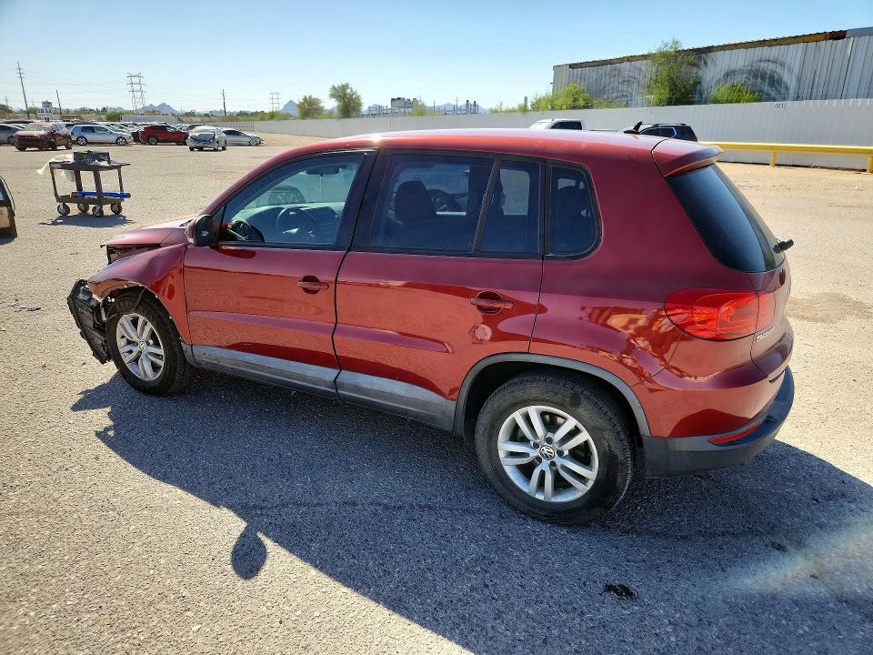 2013 Volkswagen Tiguan VIN WVGAV7AX7DW020125 COPART salvage auction — FRONT END, Az - Cert Of Title - Salvage, sold $175 on 2026-07-24 (photo 2)