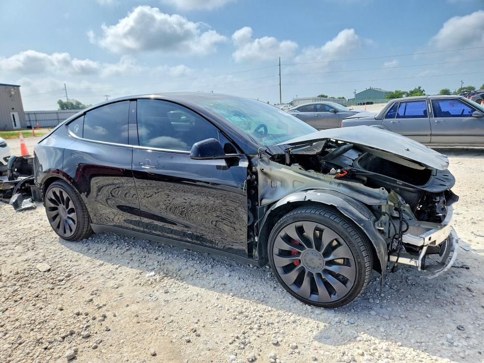 2023 Tesla VIN 7SAYGDEF0PF702448 COPART salvage auction — FRONT END, Tx - Salvage Vehicle Title, sold $100 on 2026-07-30 (photo 4)