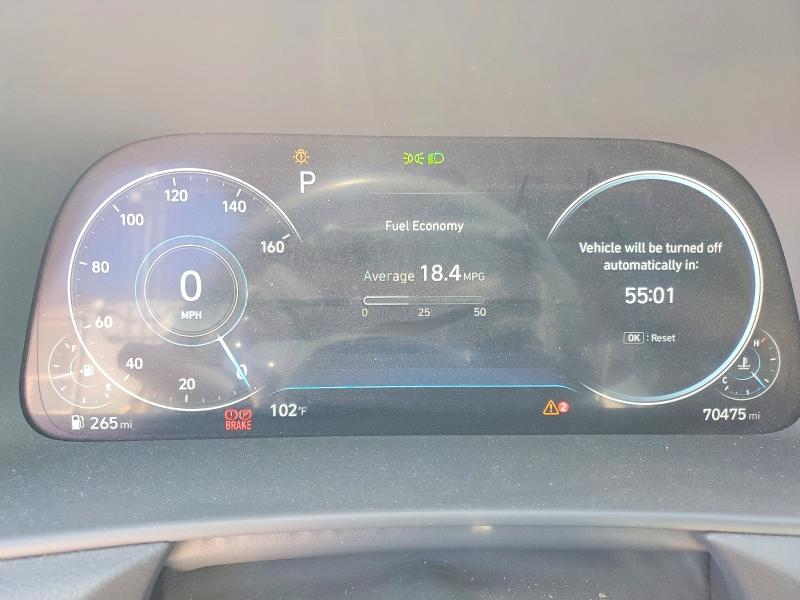 2020 Hyundai Sonata VIN 5NPEJ4J27LH024507 COPART salvage auction — FRONT END, Nv - Salvage Title, sold $5,800 on 2026-07-15 (photo 9)