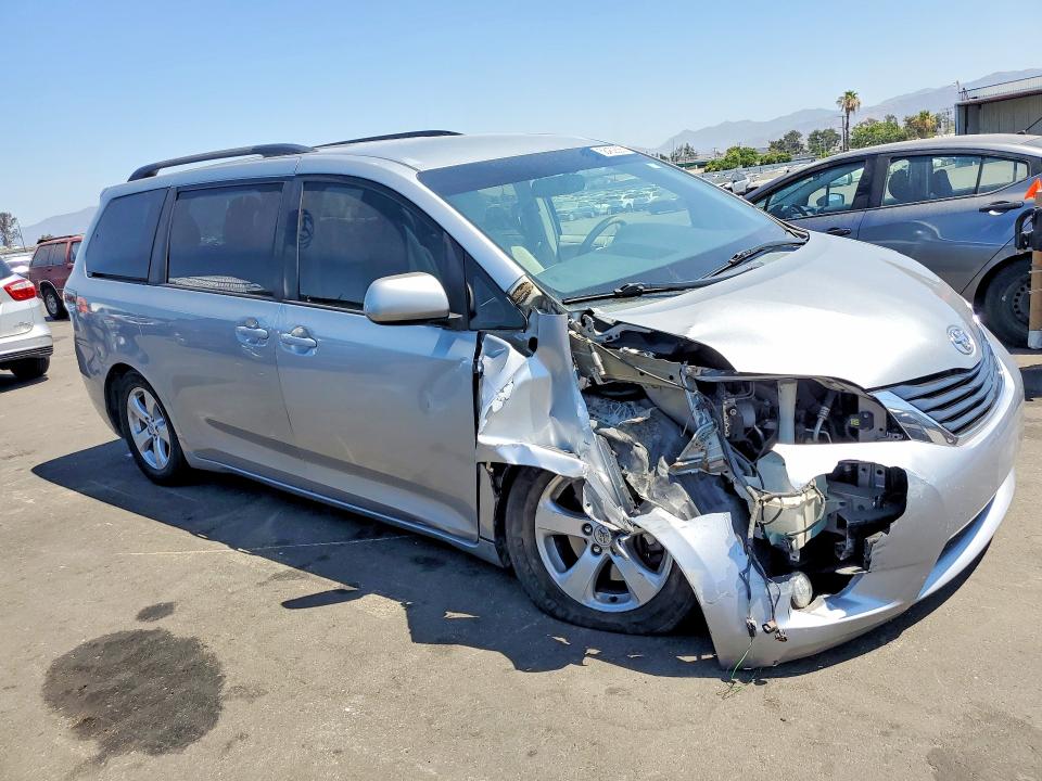 2014 Toyota Sienna VIN 5TDKK3DC3ES519508 COPART salvage auction — FRONT END, Ca - Salvage Certificate, sold $1,600 on 2026-07-08 (photo 4)