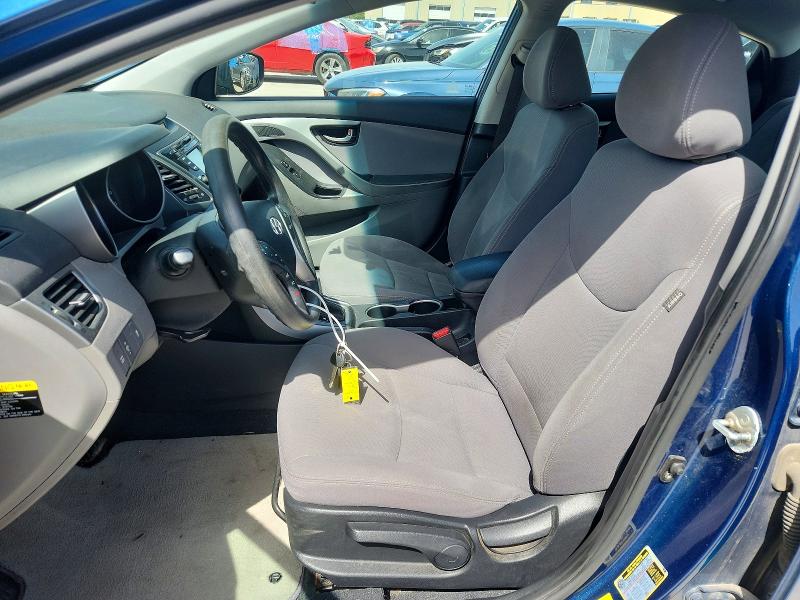2014 Hyundai Elantra VIN KMHDH4AE1EU113947 COPART salvage auction — FRONT END, Tx - Salvage Vehicle Title, sold $2,500 on 2026-07-16 (photo 7)