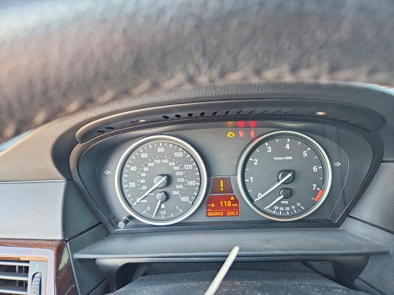 2009 BMW 5 series VIN WBANU53529BY65310 COPART salvage auction — NORMAL WEAR, Oh - Certificate Of Title, sold $5,600 on 2026-07-10 (photo 9)