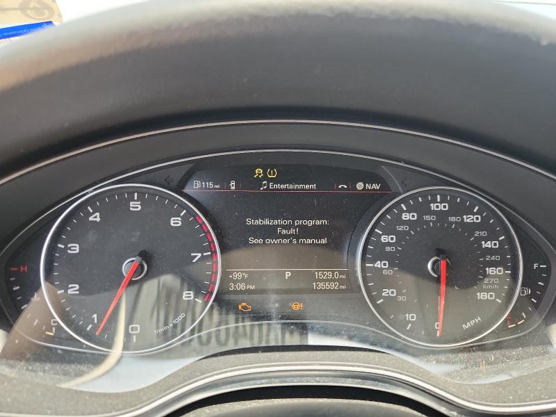 2012 Audi A6 VIN WAUDFAFC0CN154932 COPART salvage auction — REAR END, Tx - Certificate Of Title, sold $925 on 2026-07-30 (photo 9)