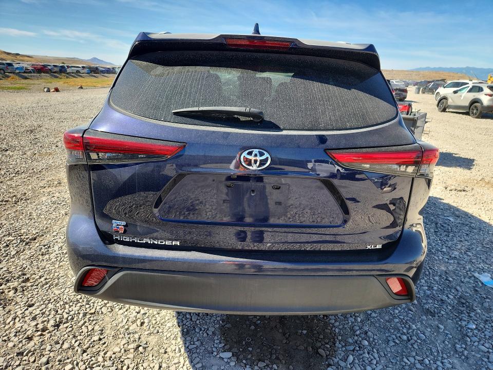 2022 Toyota Highlander VIN 5TDGZRAH6NS117132 COPART salvage auction — FRONT END, Nv - Certificate Of Title, sold $13,200 on 2026-07-24 (photo 6)