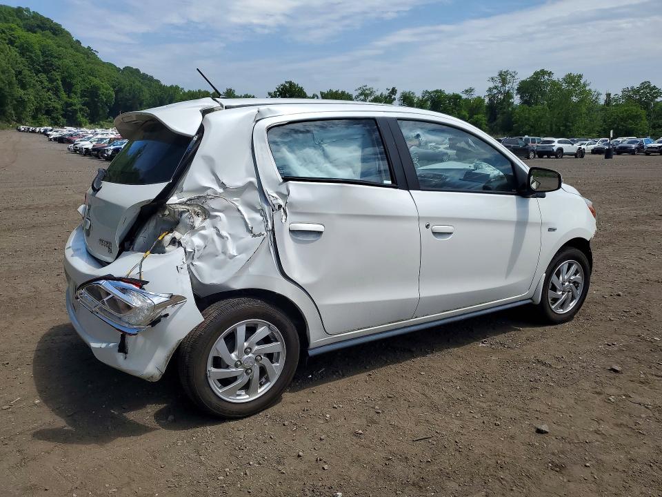 2017 Mitsubishi Mirage VIN ML32A4HJ1HH000230 COPART salvage auction — FRONT END, Ny - Mv-907A Salvage Certificate, sold $450 on 2026-07-09 (photo 3)