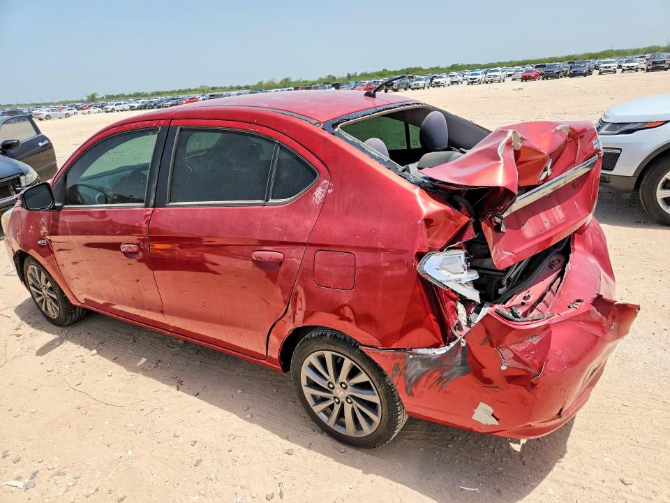 2017 Mitsubishi Mirage VIN ML32F4FJ6HH003824 COPART salvage auction — REAR END, Tx - Salvage Vehicle Title, sold $125 on 2026-07-30 (photo 2)
