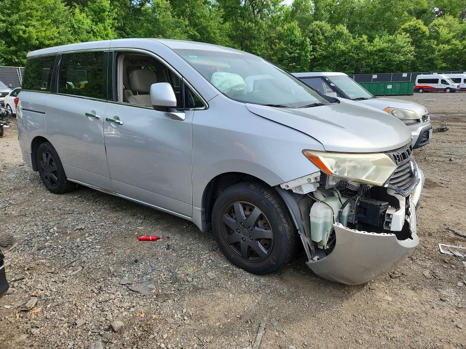 2012 Nissan Quest VIN JN8AE2KP9C9040349 COPART salvage auction — FRONT END, Md - Cert Of Salvage > 75% Damage, sold $800 on 2026-07-17 (photo 4)