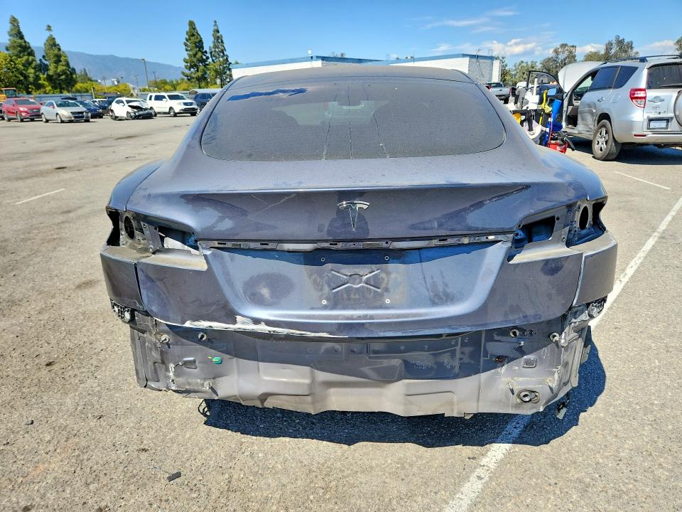 2021 Tesla Model s VIN 5YJSA1E56MF443275 COPART salvage auction — REAR END, Ca - Salvage Certificate, sold $13,600 on 2026-07-02 (photo 6)