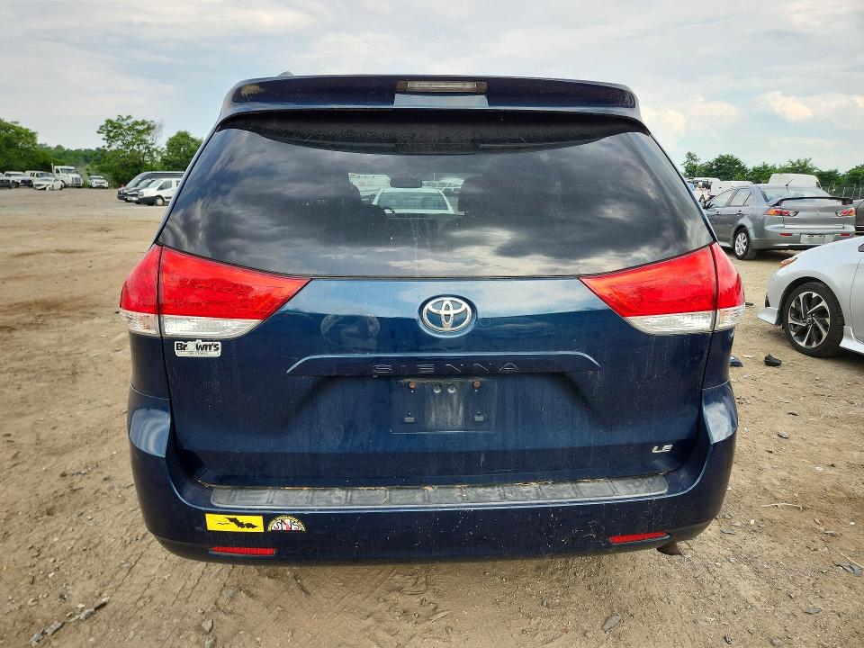 2012 Toyota VIN 5TDKK3DC0CS188366 COPART salvage auction — FRONT END, Md - Cert Of Salvage > 75% Damage, sold $1,150 on 2026-07-07 (photo 6)